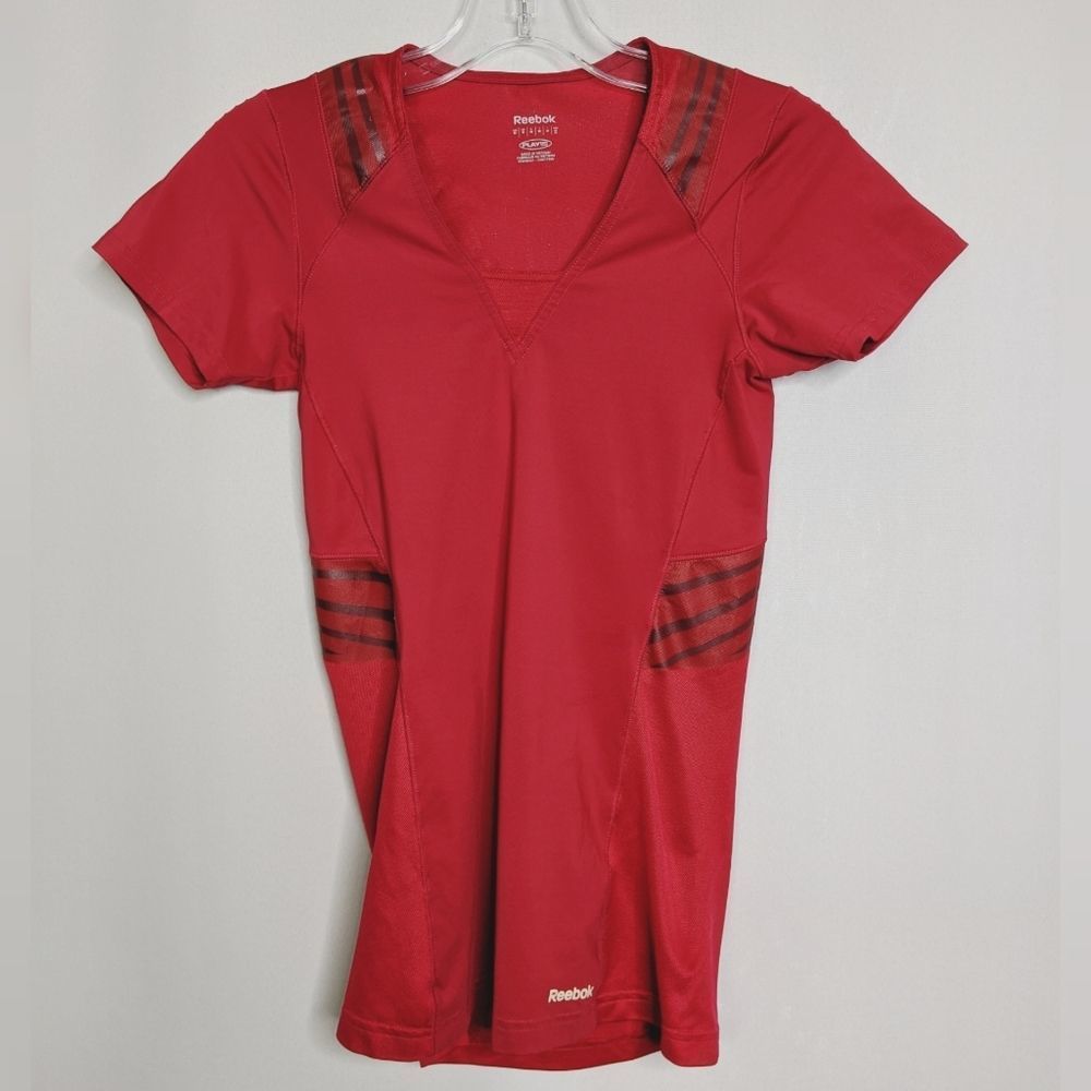 Reebok Red Easy Tone Compression T Shirt Sz M